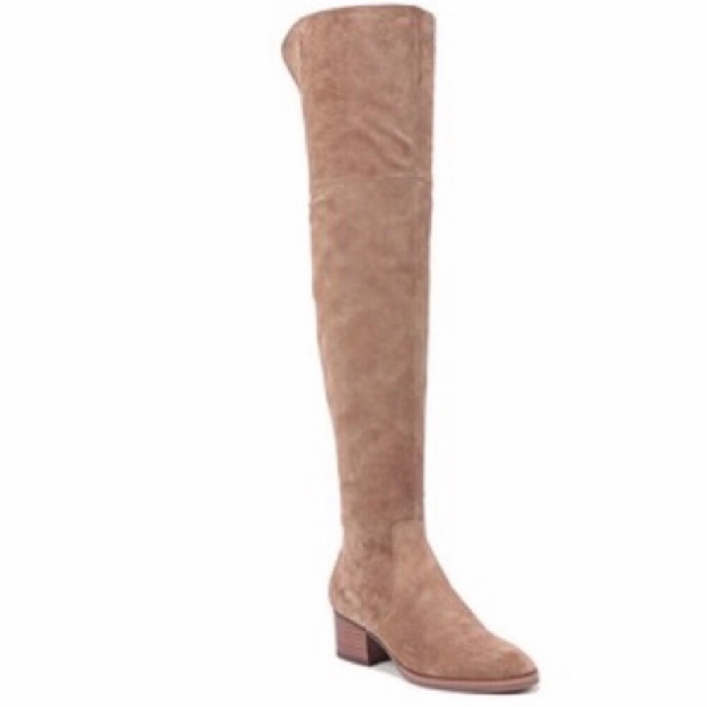 Via Spiga Ophira Over the Knee Tan Suede Boots